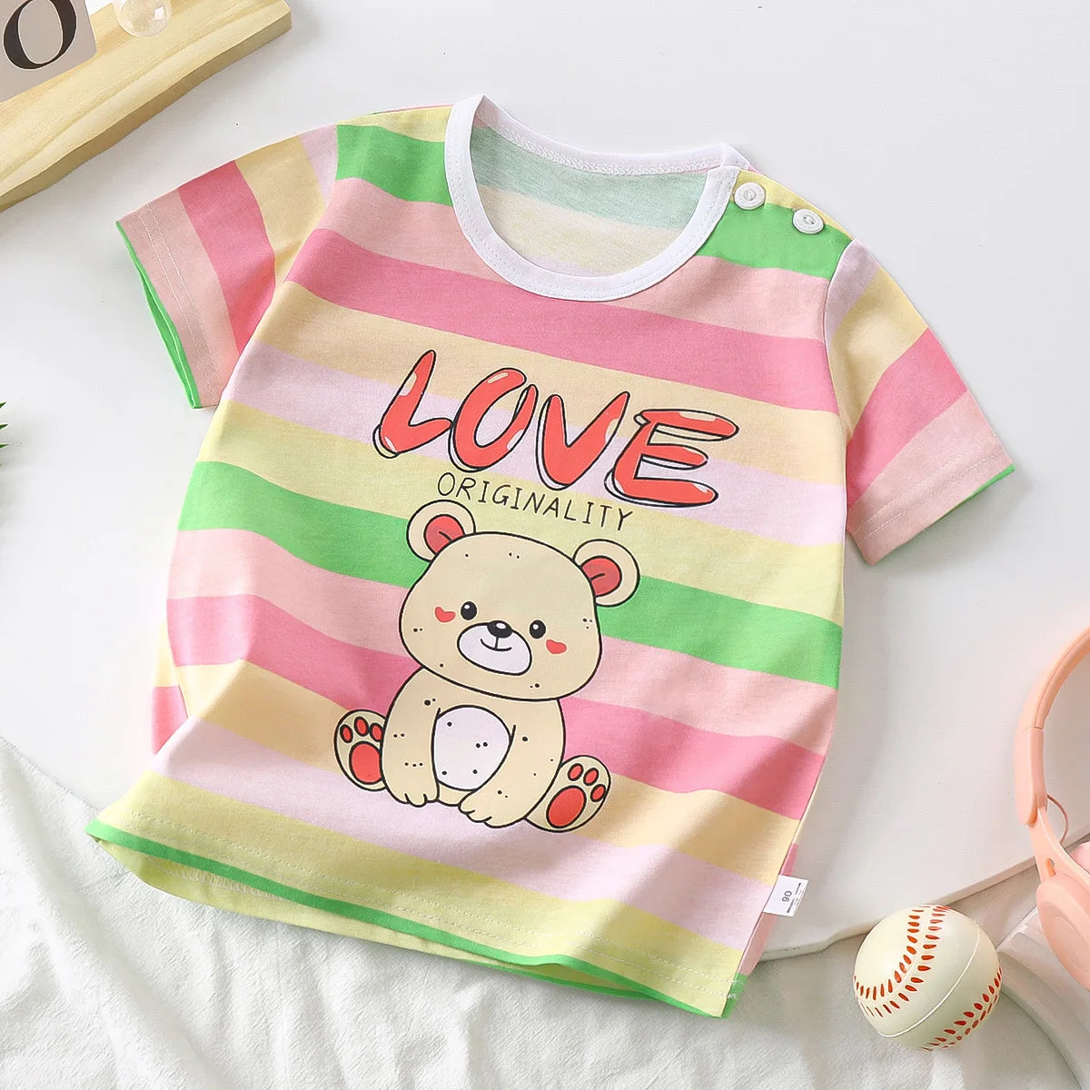 1-6T summer children kids boys and girls cartoon cotton short sleeve T shirt