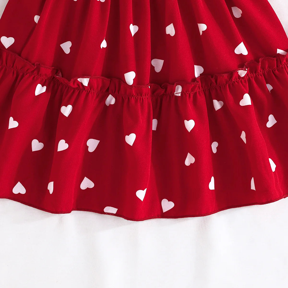 Ceeniu 2pcs Party Dresses For Girls Spaghetti Strap Pocket Heart Red Dress+Heart Bag Kids Birthday Dress Children's Clothing