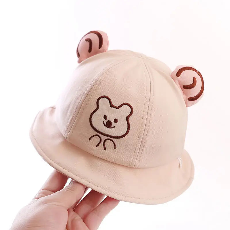 Baby Bucket Hat for Kids Spring Outdoor Boys Girls Sun Hat Summer Cute Frog Toddler Children Fisherman Cap Cotton Panama Bonnet