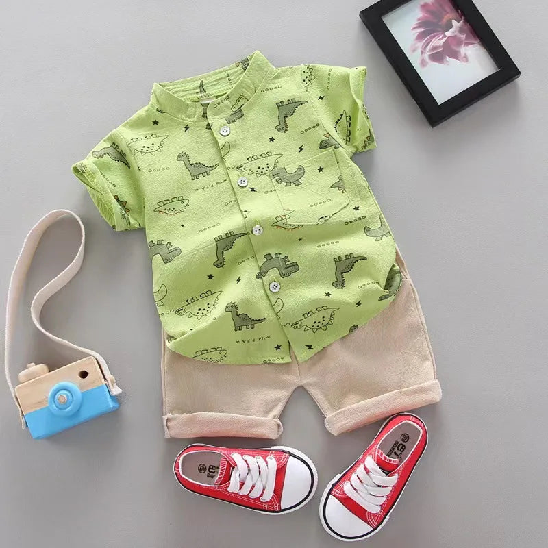 Fashion Baby Boy's Suit Summer Casual Clothes Set Top Shorts 2PCS Baby Clothing Set For Boys Infant Suits Kids Clothes