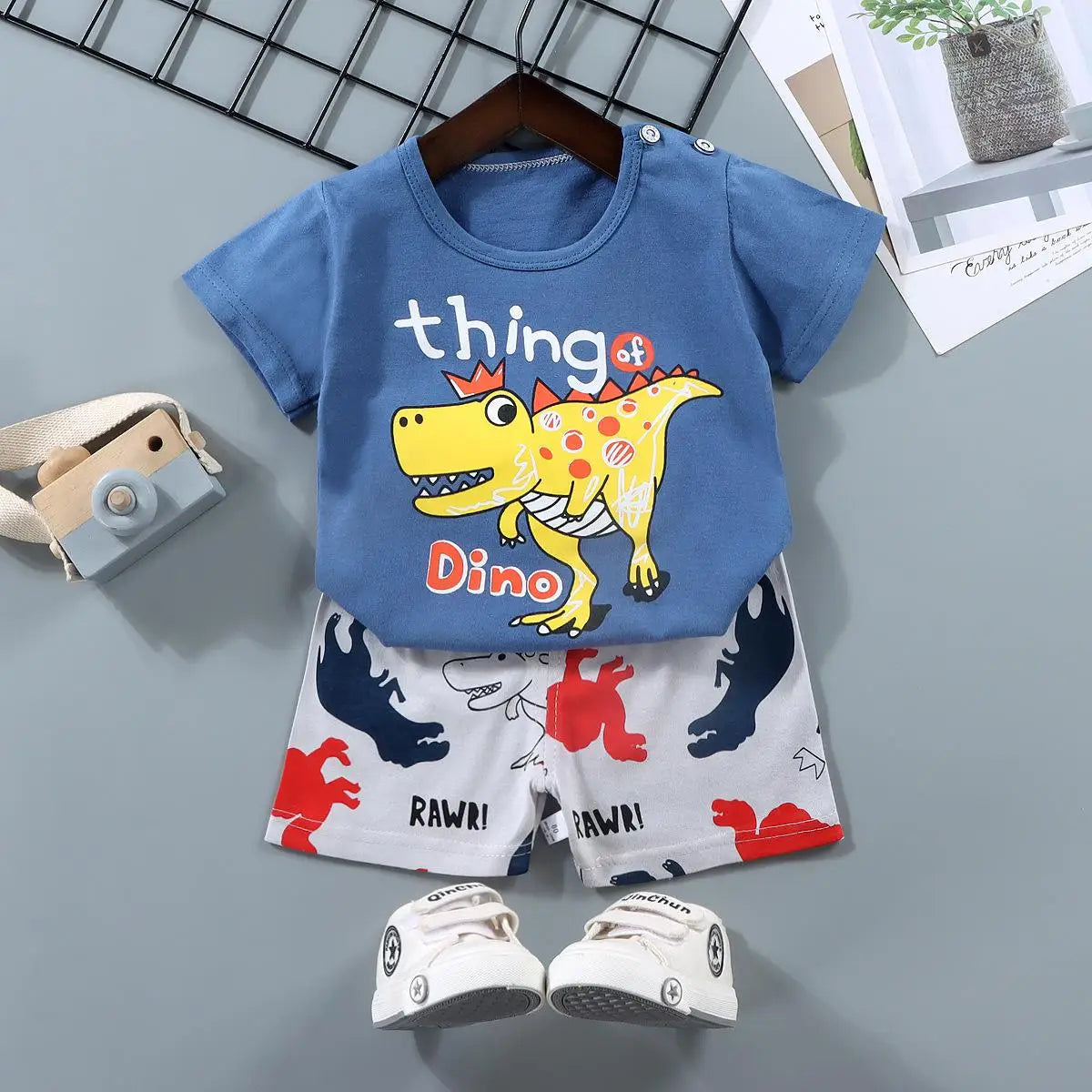 Baby Sets Children Set Girls Boy Shorts Clothes Cartoon Print Outfits For Kids Child Toddler T-shirt +pants Boys Clothes New