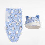 Newborn Swaddle And Hat Set 1 Knitted Baby Blankets Baby Receiving Blankets Stroller Soft Unisex Newborn Swaddle