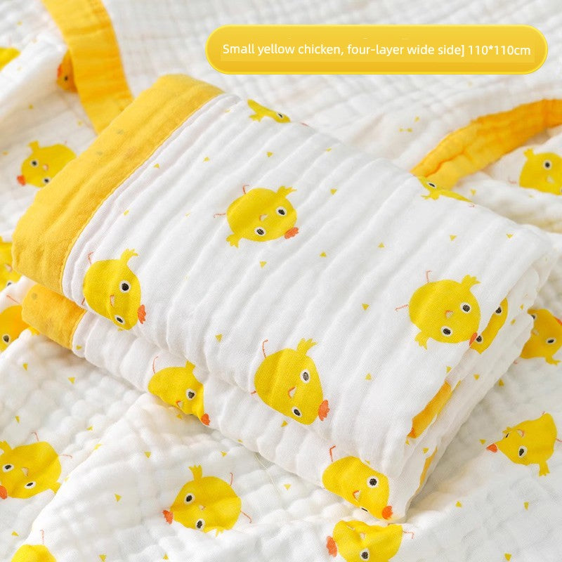 Baby Gauze Bath Towel Newborn Baby Soft Pure Cotton All Cotton Class a Towel Absorbent Summer New Arrival Children's Blankets