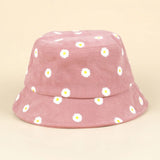 Summer Wide Brim Daisy Pattern Kids Bucket Hat Cute Flower Baby Boys Girls Sun Hat Soft Kids Chilren Fisherman Panama Caps