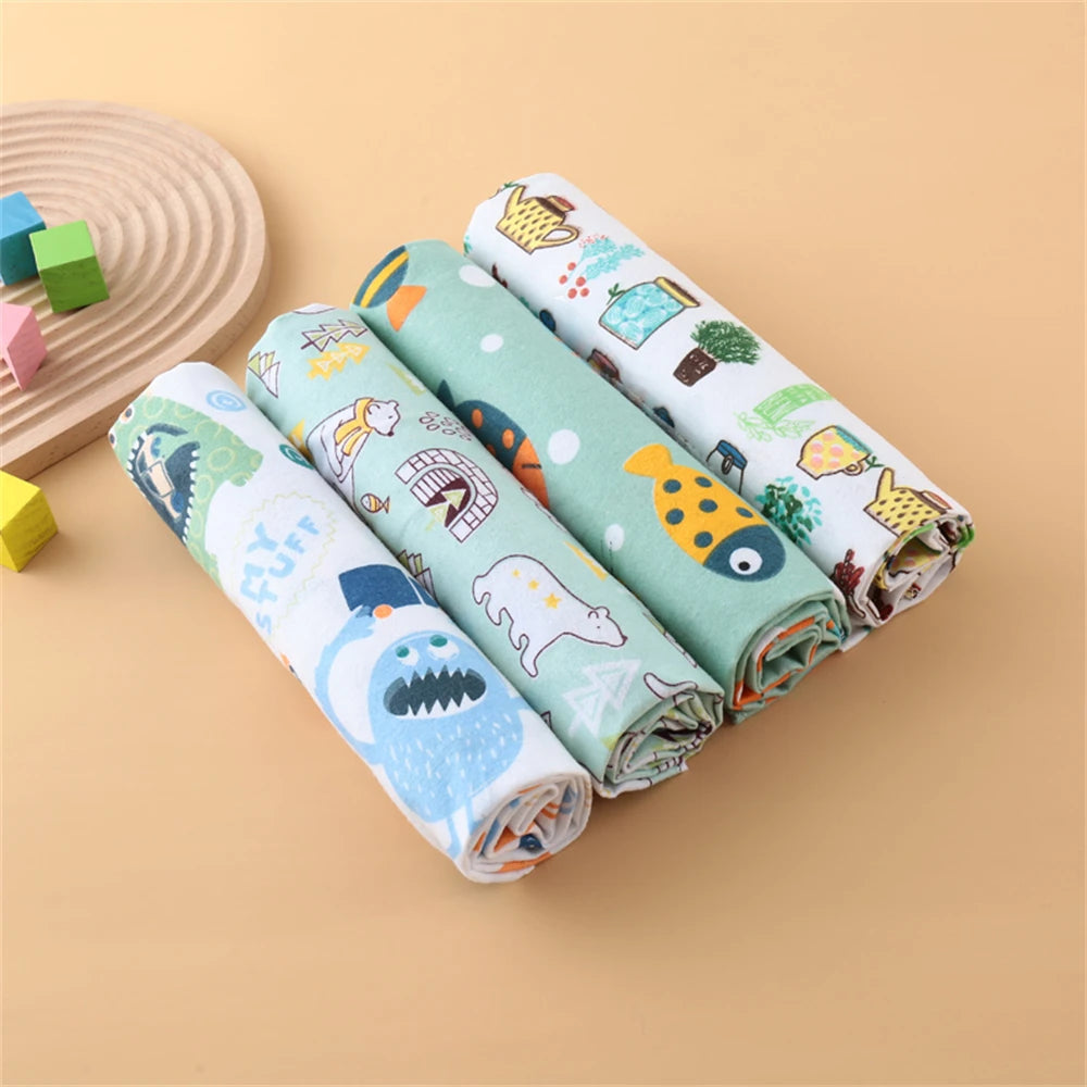 4Pcs Neutral Baby Swaddle Blanket Set, Simple Design