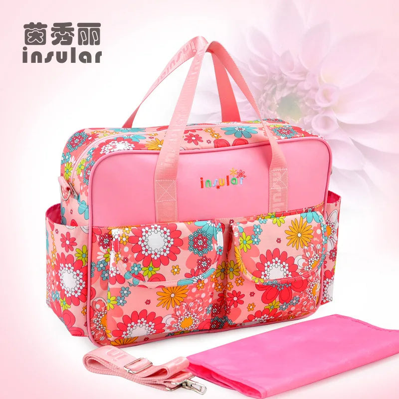 Insular Mummy Large Capacity Diaper Stroller Bag Waterproof Outdoor Travel Diaper Maternity Bag Baby Nappy Travel Changing Bags