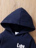 Winter   Newborn  Infant   0-24M  Baby   Boy   Long   Sleeves   Cotton   Hooded   Letter    Fashion    Baby   Hoodies   Clothing