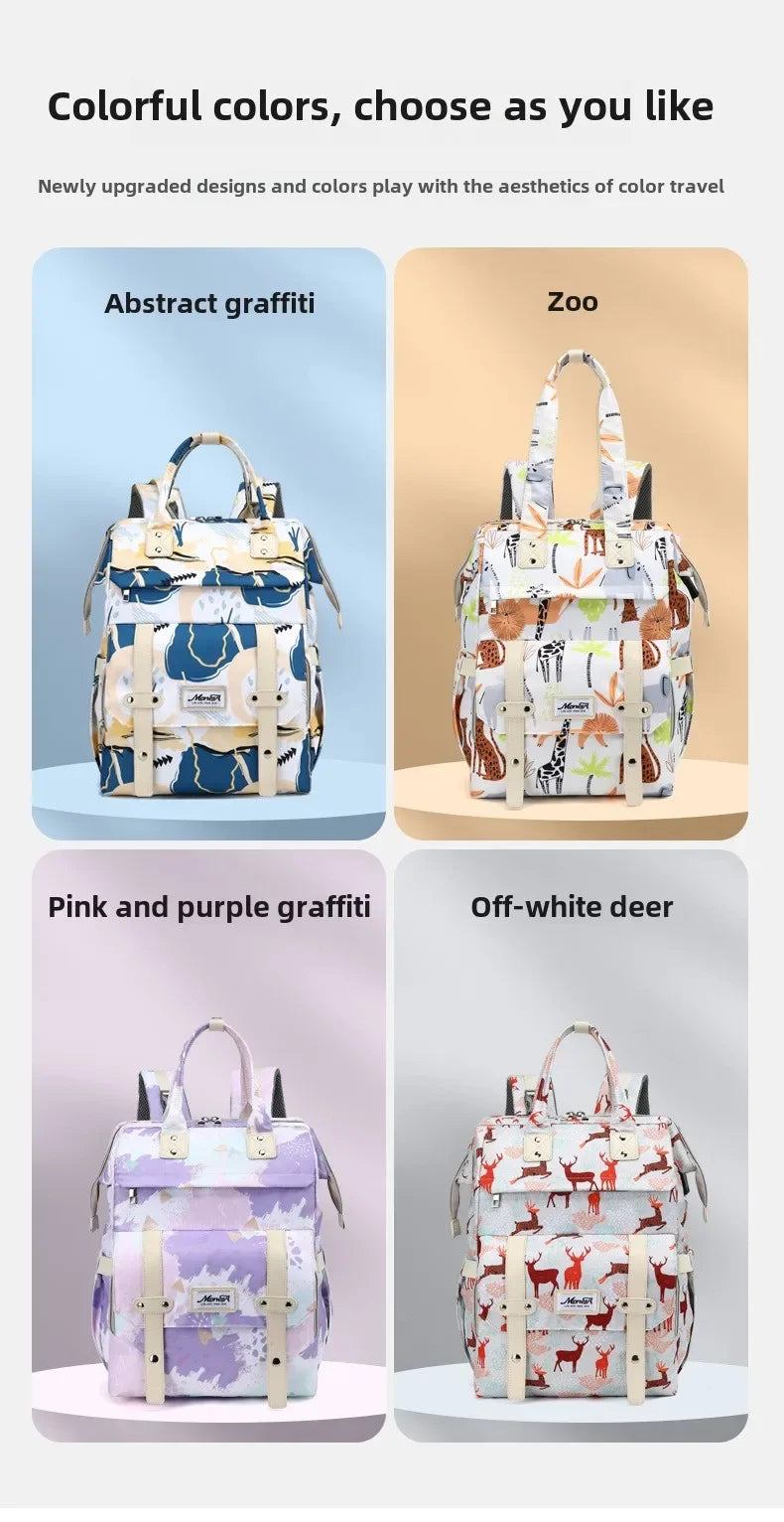 Large Capacity Baby Diaper Bag Waterproof Portable Backpack Outdoor Travel Mother and Pregnant Woman Bag