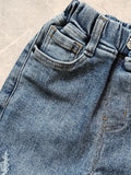 5113  12M-3Y  for strong baby boys jeans loose casual  soft denim pants spring autumn ripped elastic waist