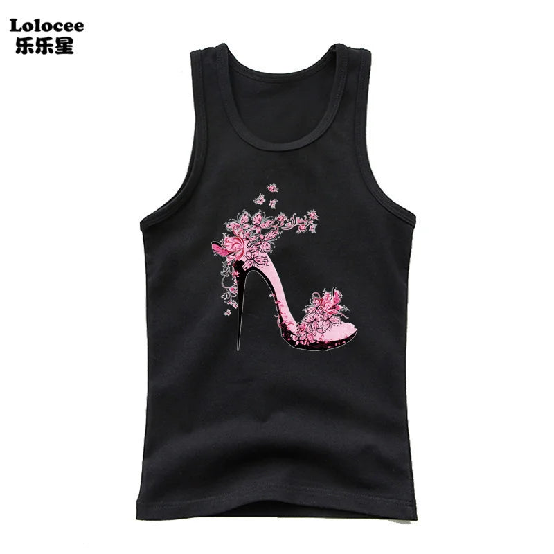 2023 New Girls Cute Singlet Underwear Princess Cotton Tank Tops Cartoon Kawaii Girl Print Sleeveless Shirt