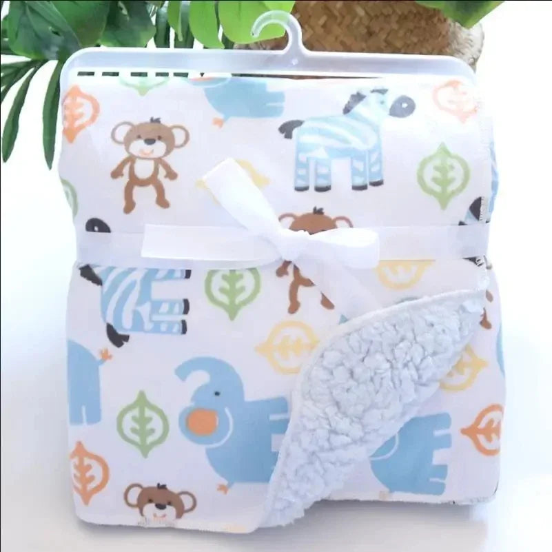 Baby Blankets New Double Layer Super soft Fleece Infant Bebe Swaddle Envelope Wrap For Newborn Baby Boys Girls Bedding Blanket