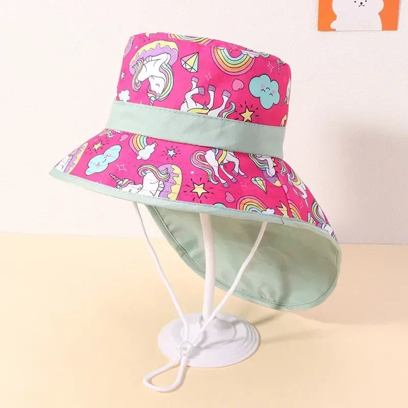 New 2022 Spring Summer Cotton Baby Sun Hat for Girls Boys Baby Bucket Hat Outdoor Children Fisherman Hat UV Protection Beach