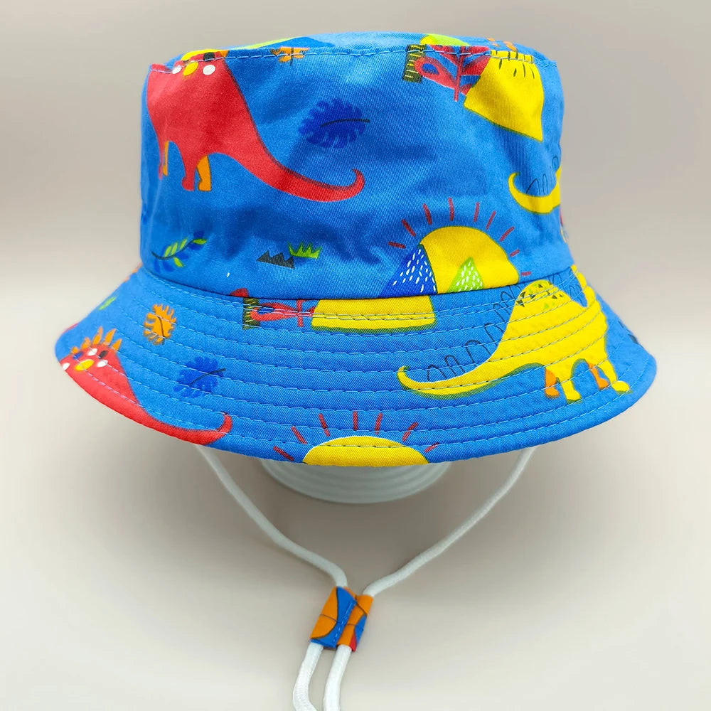 Summer Panama Baby Girls Hat Autumn Cartoon Boys Fisherman's Cap Beach Baby Sun Hat Outdoor UV Bucket Hat for Kids Toddler Visor