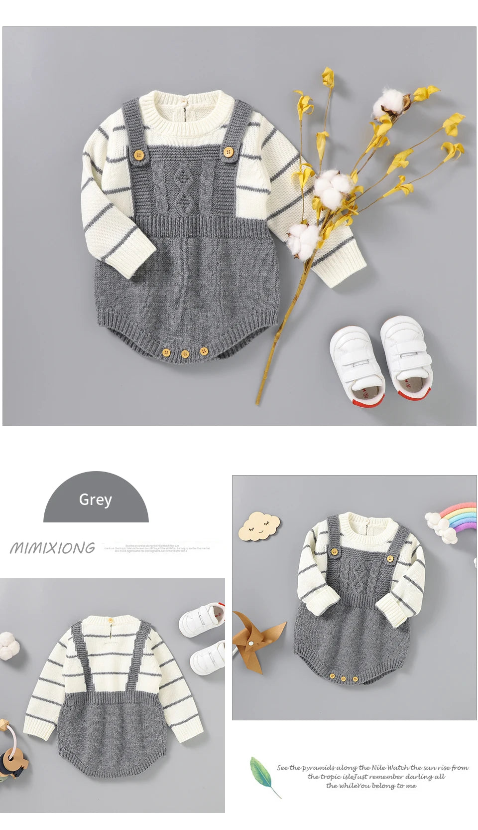 Baby Bodysuits Long Sleeve Spring Autumn Outwear Newborn Boy Girl Knitted Onesie Winter One Pieces Toddler Infant Unisex Clothes