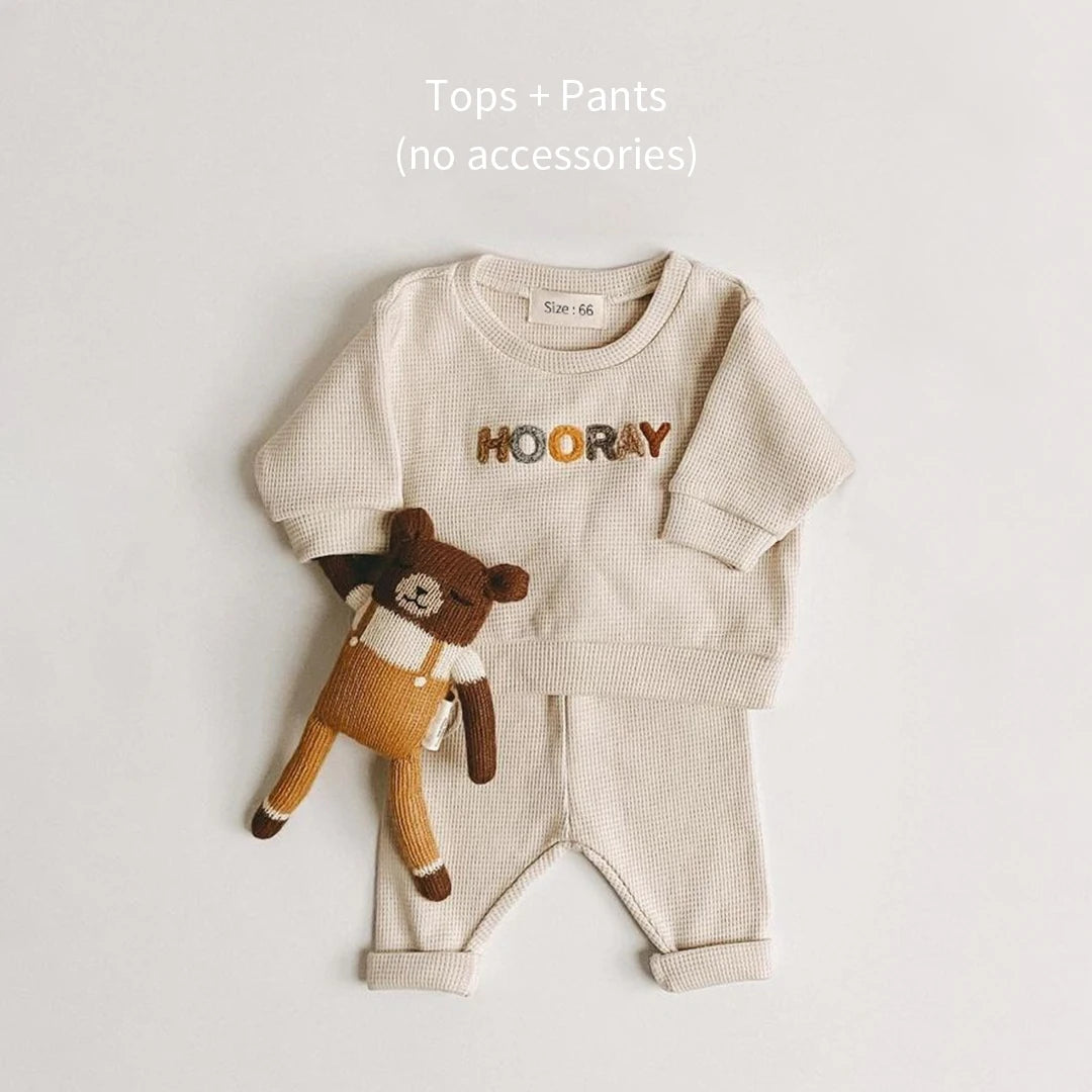 2022 Spring Fashion Baby Clothing Baby Girl Boy Clothes Set Newborn Sweatshirt + Pants Kids Suit Outfit Costume Sets Accessories