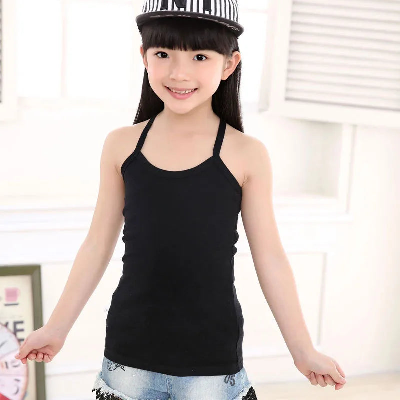 2-11Y Kids Baby Boys Vests T-shirts Children Summer Vest Top Outfit Kid Boy Girl Solid Tops Clothes Cotton Tees Black Playsuits