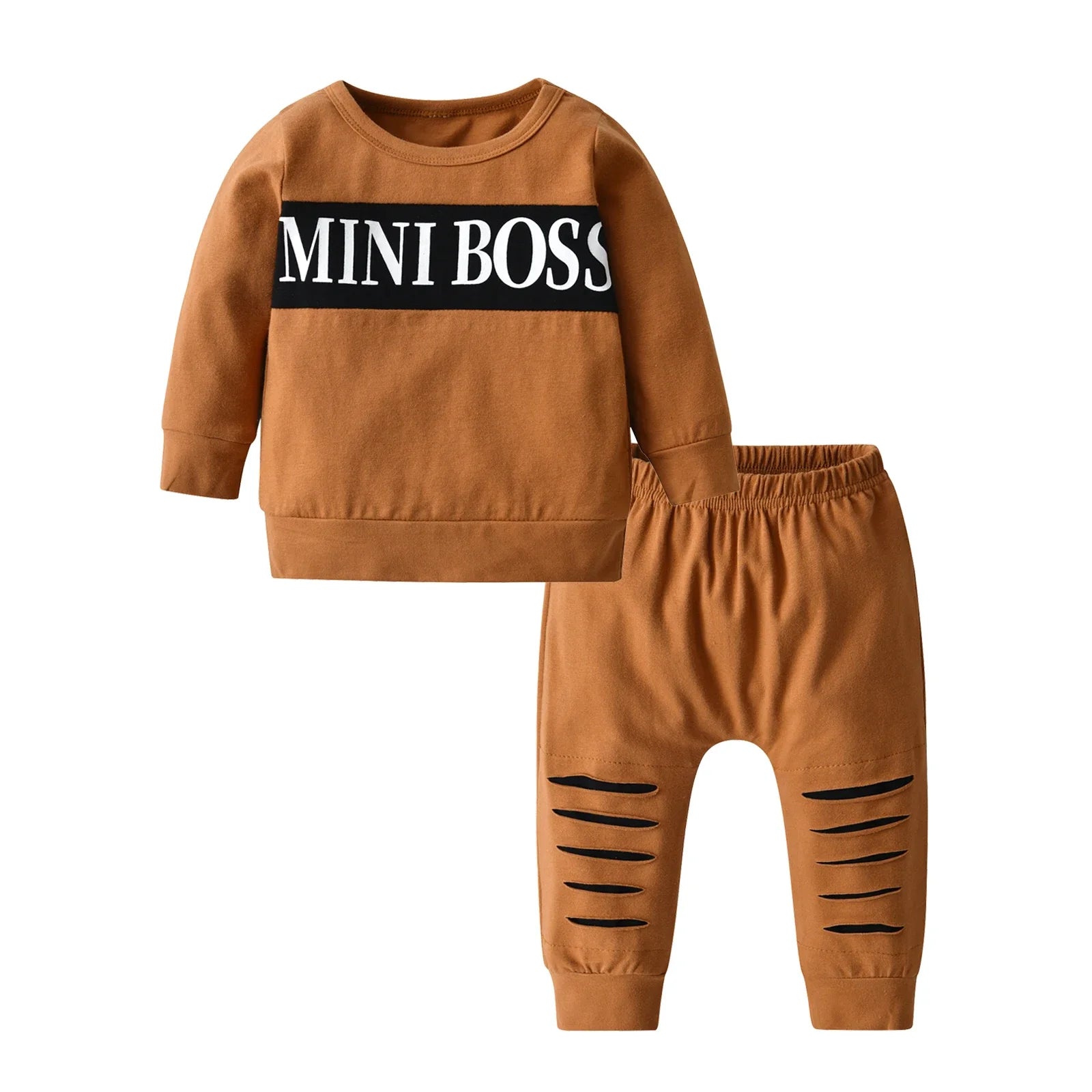 Infant Baby Boys Girls Clothes Newborn Autumn Long Sleeve Letter Cotton Tops Casual Pants Toddler Clothing Outfit Set Fall 0-24M