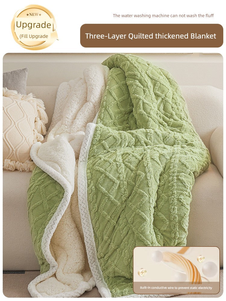 Winter Taffon Thickened Air Conditioning Bed Blanket