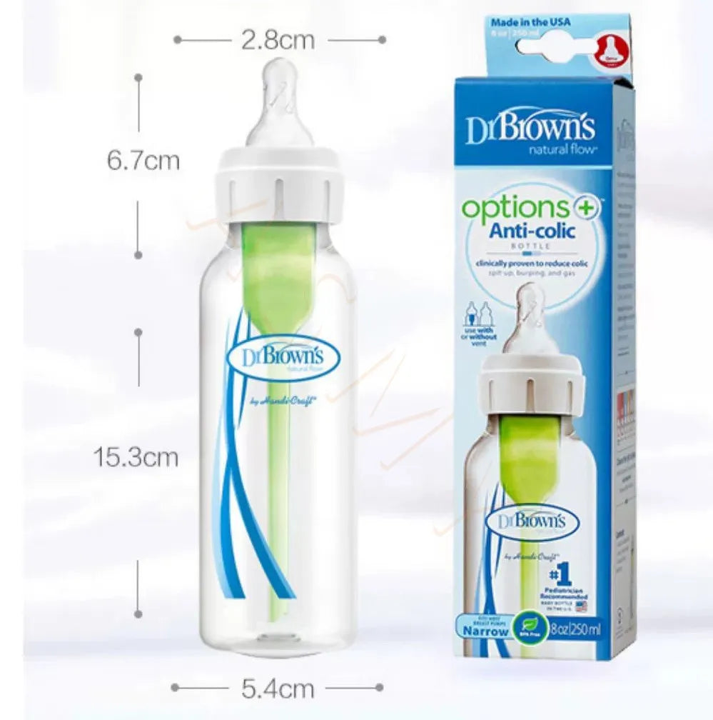 Dr. Brown's newborn baby bottle / 60ML 120ML  250ML  / Standard mouth PP milk bottle