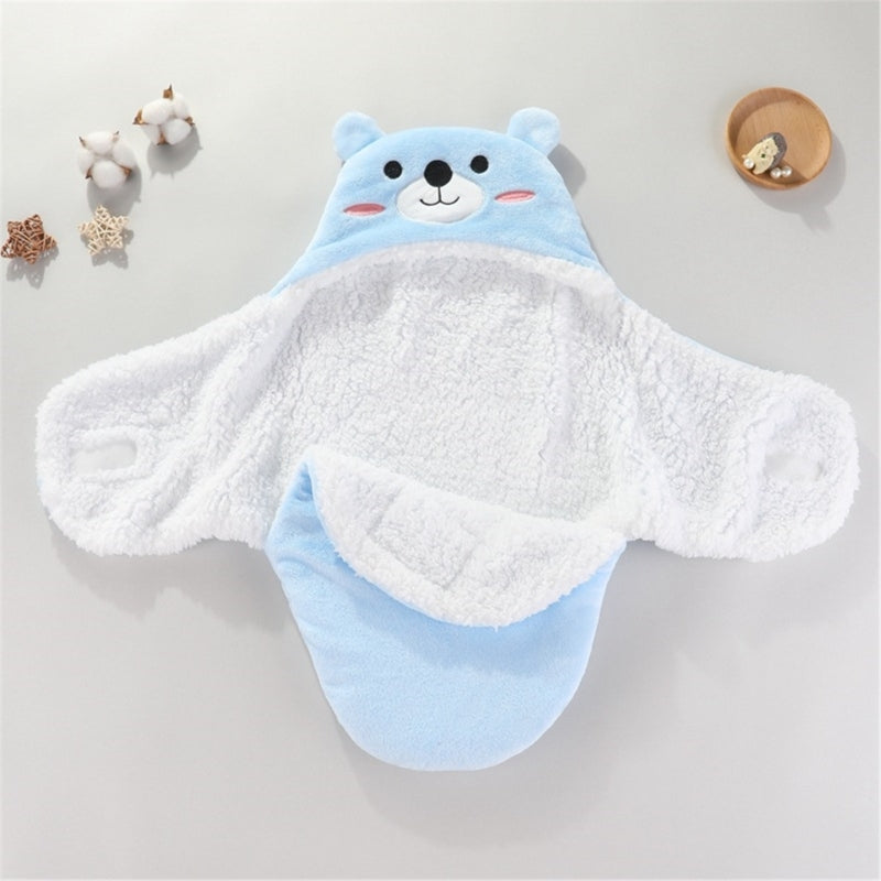 Newborn Envelope Blanket Soft Hooded Wrapping Towel Warm Baby Wrap Cloth Newborns Breathable Quilts Soft Blanket