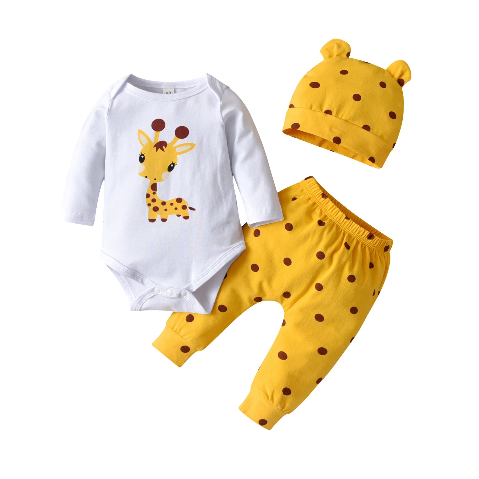 Newborn infant Baby Girls Fashion Clothes Set Letters Printed Cotton Long Sleeve Bodysuit Top + Hearts Pattern Pants + Headband