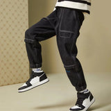 IENENS 5-13Y Kids Boys Clothes Skinny Jeans Classic Pants Children Denim Clothing Trend Long Bottoms Baby Boy Casual Trousers