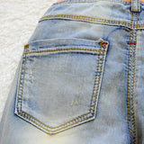 4031 soft denim shorts  summer  70% length  kids jeans  baby boys jeans