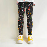 Cute Girls Leggings Spring Autumn Printing Flower Pants Sweet Girl Pencil Pants Kids Trousers Children Clothing