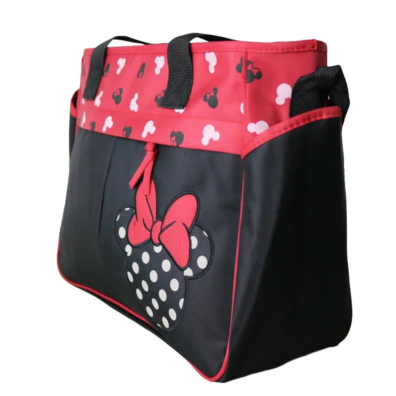 Disney Mickey's New Diaper Bag Handbag Luxury Brand Cartoon Fashion Baby Bag 5-piece High Capacity Baby Diaper Bag High Quality