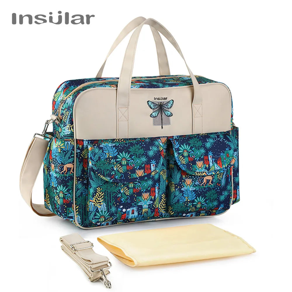 Insular Mummy Large Capacity Diaper Stroller Bag Waterproof Outdoor Travel Diaper Maternity Bag Baby Nappy Travel Changing Bags