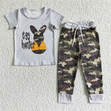 Baby Boy Boutique Clothing Shirt Silly Rabbit Easter Is For Jesus Top Plaid Shorts Children Wholesale Kid Sets Fashion Outfit