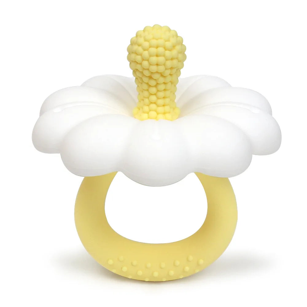 2024 hot sale Baby flower shape Teether silicone pacifier teether big size baby BPA free teether toy