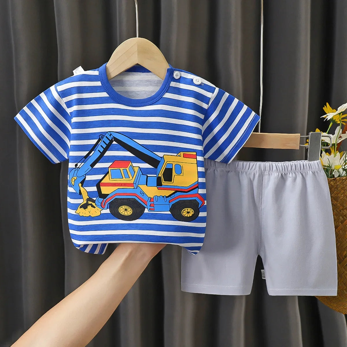 Summer Baby Clothes Set Casual Baby Boy Clothing Set Kids Short Sleeve Sports Set Tshirt Shorts Infant Baby Girl Clothes suits