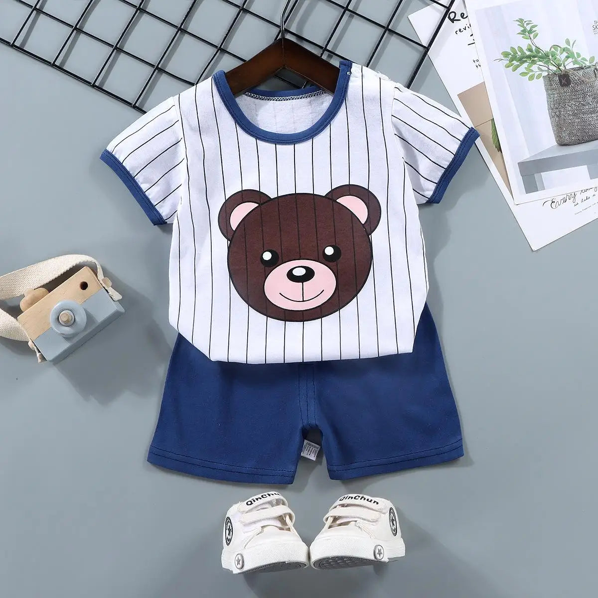 Baby Sets Children Set Girls Boy Shorts Clothes Cartoon Print Outfits For Kids Child Toddler T-shirt +pants Boys Clothes New