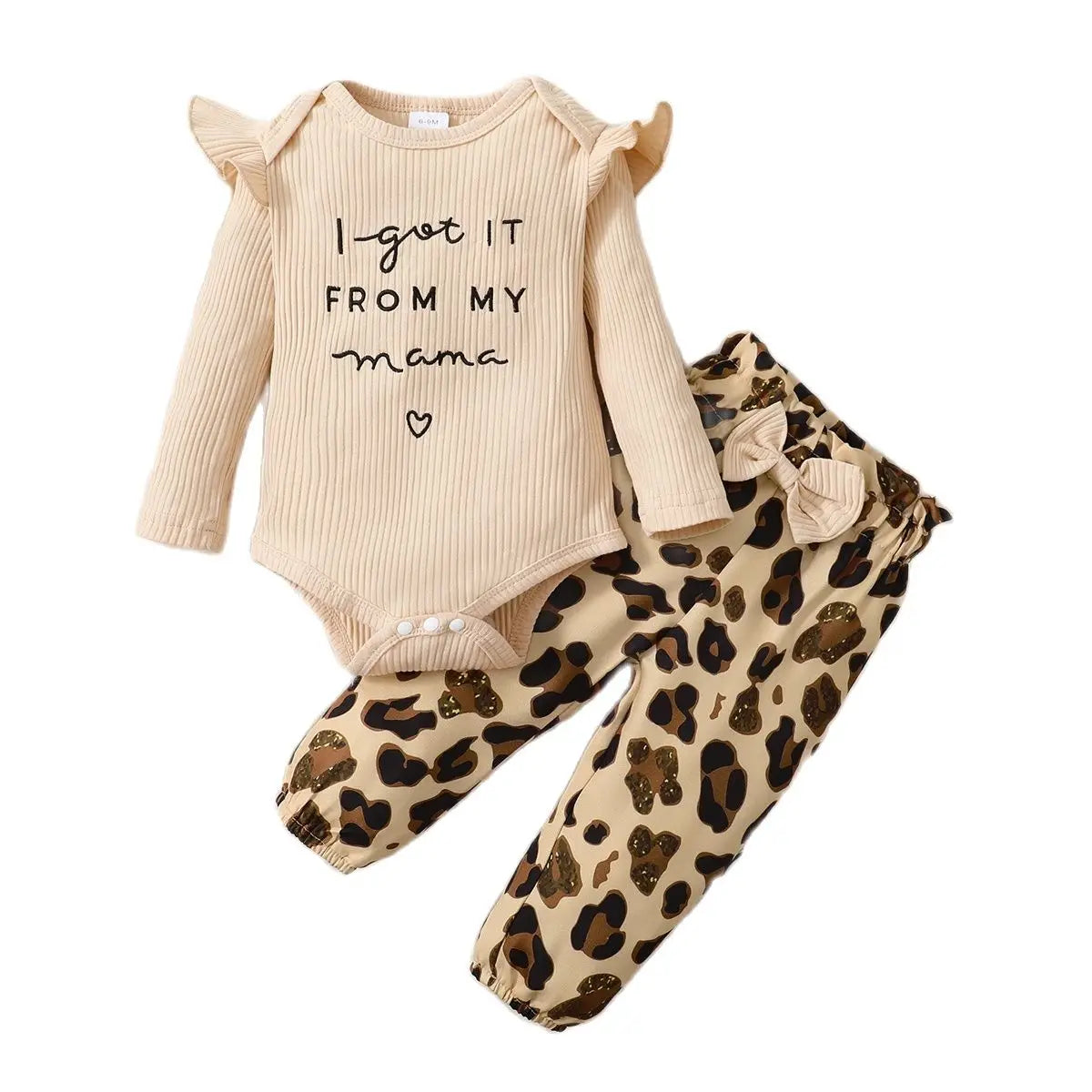 0-18 Months Newborn Baby Girl Clothes Set Long Sleeve Bodysuit+Leopard Pants+Headband 3PCS Fashion Autumn Outfits Toddler Girl