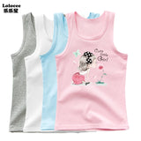 2023 New Girls Cute Singlet Underwear Princess Cotton Tank Tops Cartoon Kawaii Girl Print Sleeveless Shirt