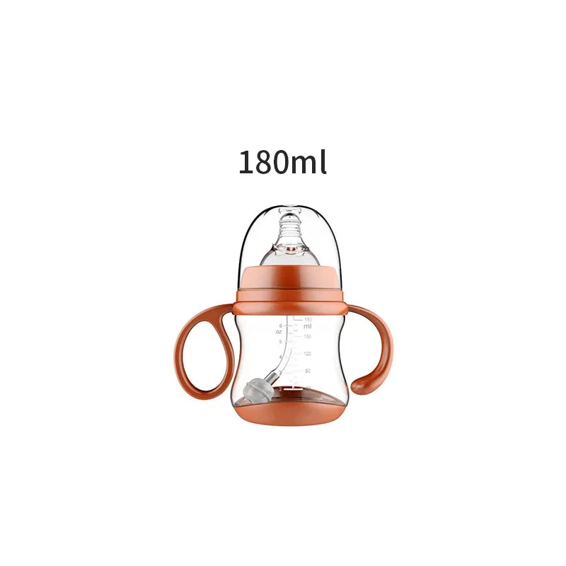 Anti-Choke Baby Bottle With Grip Wide-Caliber Feeding Bottles fpr Newborn Dring Cup Dual Use Infant Milk Water Drinking Bottle