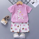 Summer Baby Clothes Set Casual Baby Boy Clothing Set Kids Short Sleeve Sports Set Tshirt Shorts Infant Baby Girl Clothes suits