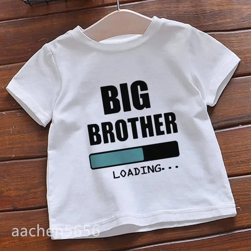 Big Brother Big Sister Kids Summer Girls & Boys Funny Tshirt Children Print T-shirt Fashion Casual Baby White Clothes