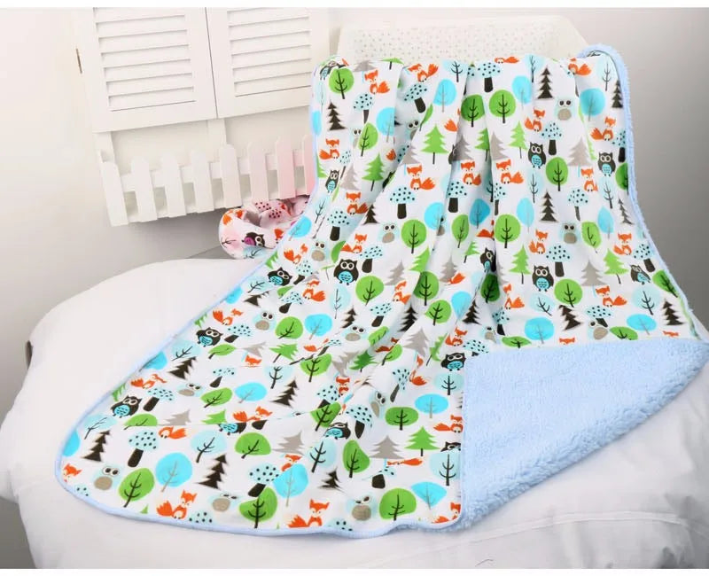 Baby Blankets New Double Layer Super soft Fleece Infant Bebe Swaddle Envelope Wrap For Newborn Baby Boys Girls Bedding Blanket