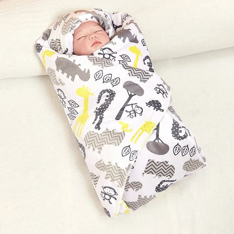 Baby Blankets New Double Layer Super soft Fleece Infant Bebe Swaddle Envelope Wrap For Newborn Baby Boys Girls Bedding Blanket