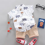 Fashion Baby Boy's Suit Summer Casual Clothes Set Top Shorts 2PCS Baby Clothing Set For Boys Infant Suits Kids Clothes