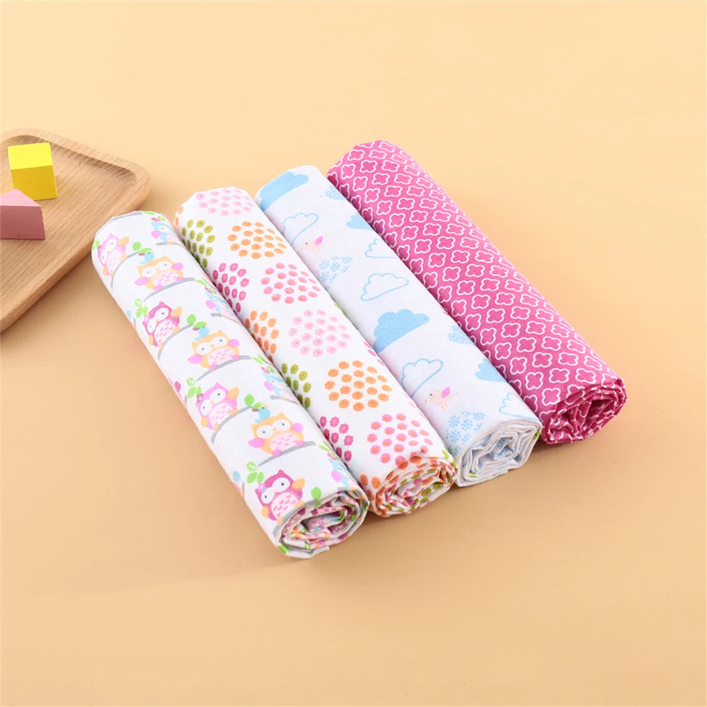 4Pcs Neutral Baby Swaddle Blanket Set, Simple Design