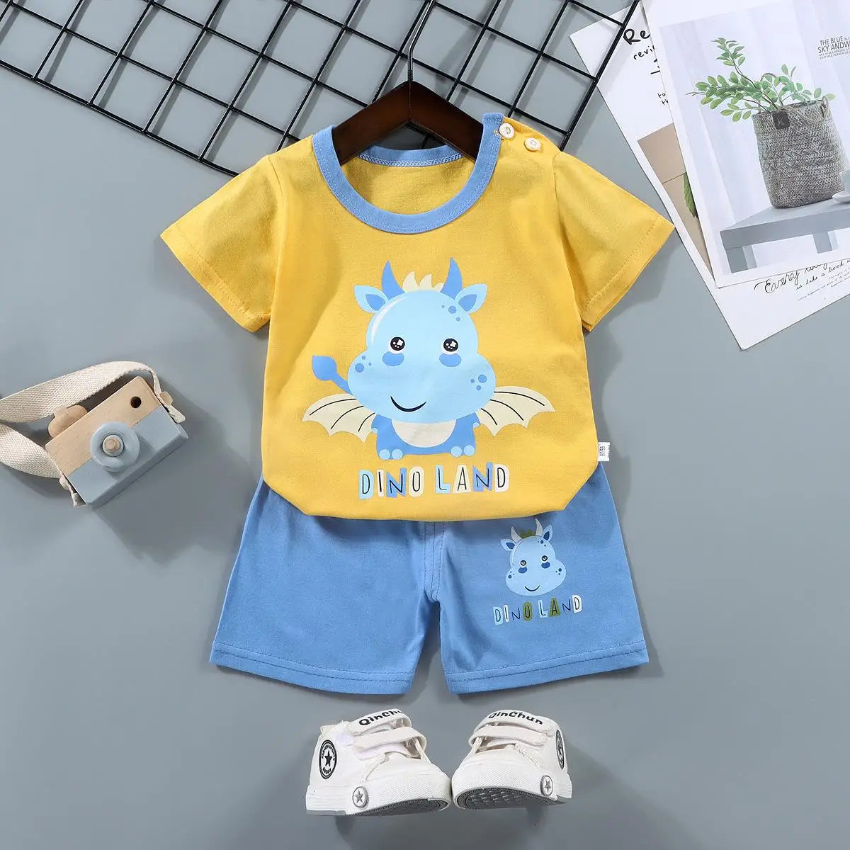 Baby Sets Children Set Girls Boy Shorts Clothes Cartoon Print Outfits For Kids Child Toddler T-shirt +pants Boys Clothes New