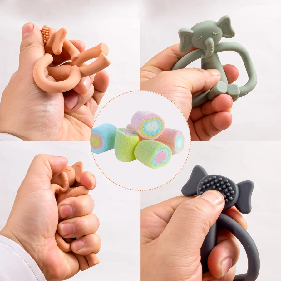 New Kids Teething Silicone Nursing Teether Gifts Newborn Dental Care Durable Teether Toys Teething Infant Chewing Toy Baby Stuff