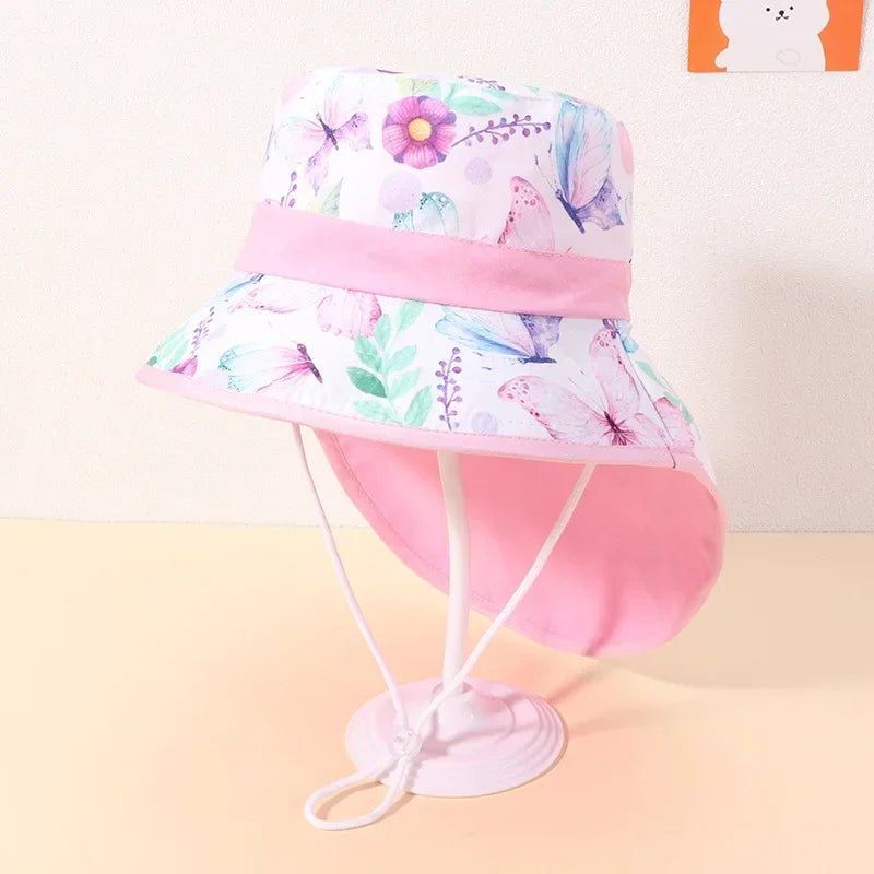 New 2022 Spring Summer Cotton Baby Sun Hat for Girls Boys Baby Bucket Hat Outdoor Children Fisherman Hat UV Protection Beach