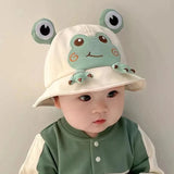 Baby Bucket Hat for Kids Spring Outdoor Boys Girls Sun Hat Summer Cute Frog Toddler Children Fisherman Cap Cotton Panama Bonnet