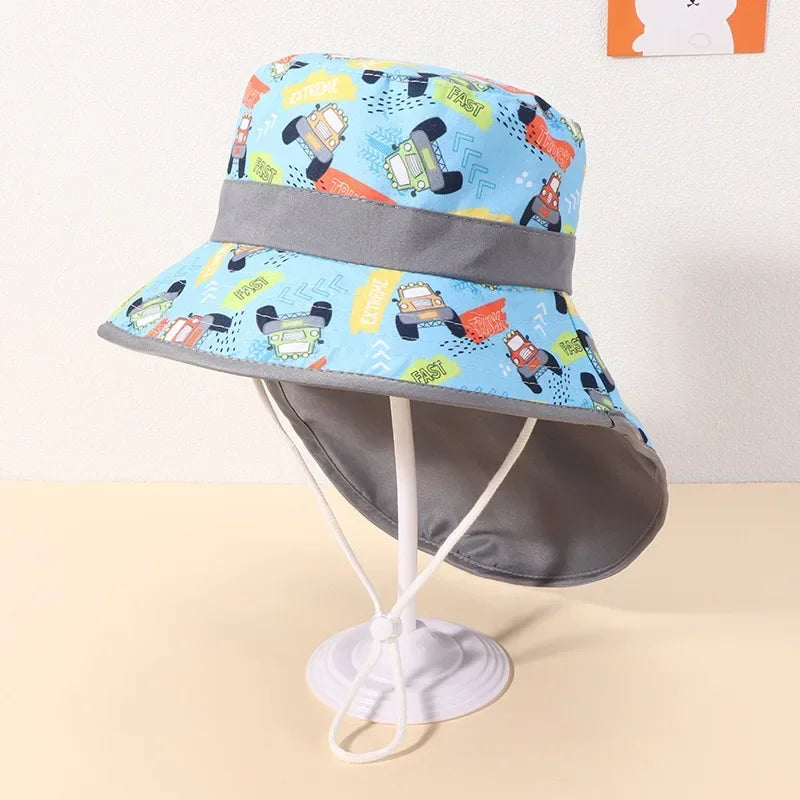 New 2022 Spring Summer Cotton Baby Sun Hat for Girls Boys Baby Bucket Hat Outdoor Children Fisherman Hat UV Protection Beach