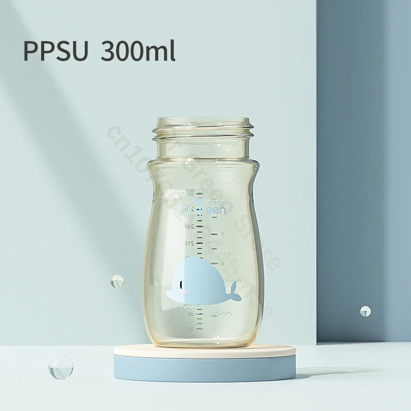 Dr.Green  Wide Mouth Baby Bottle body Inverted Bottle Body Glass/PPSU material 150mL/240mL/300mL High temperature resistant