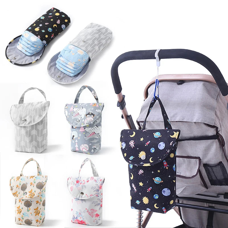 New Waterproof and Reusable Baby Diaper Bag Baby Handbag Large Capacity Mommy Diaper Storage Bag Carrying Bag for Going Out